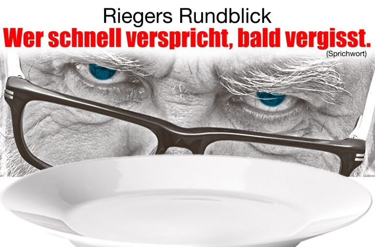 Wer schnell verspricht, bald vergisst. (Sprichwort)