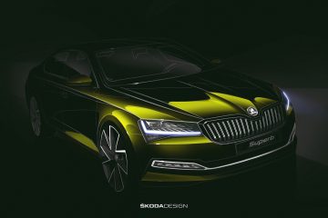 Skoda zeigt Designskizze des überarbeiteten SUPERB