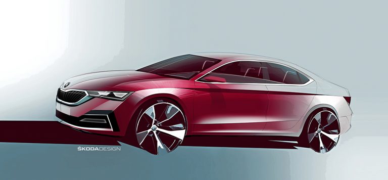 Škoda zeigt Designskizzen des neuen Octavia