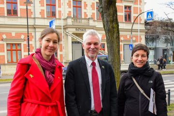 Verkehrspolitischer Stadtrundgang in Erkner mit Bündnisgrüne