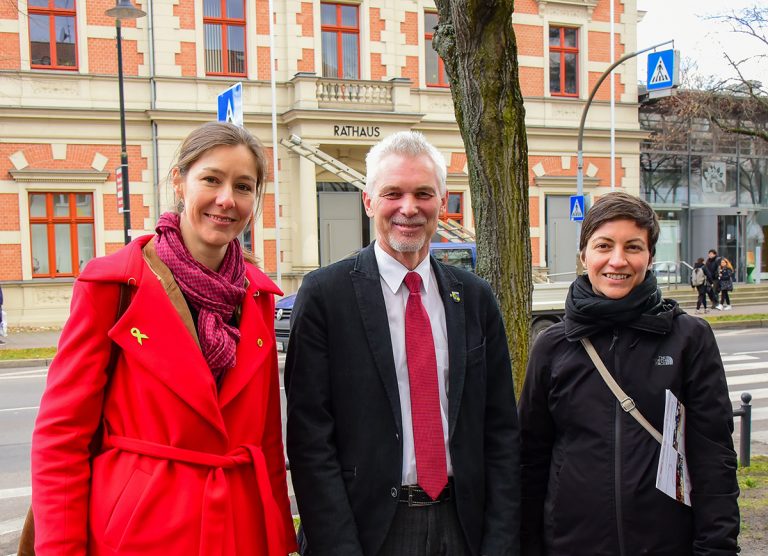 Verkehrspolitischer Stadtrundgang in Erkner mit Bündnisgrüne