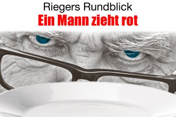 Ein Mann zieht rot