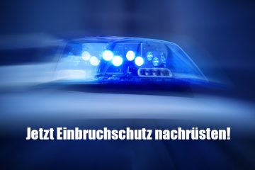 Vorsicht! Erhöhte Einbruchsgefahr!