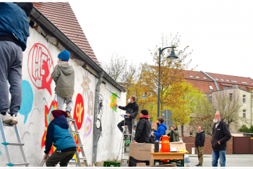Graffiti mitten in der Stadt