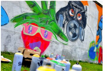 Graffiti an der Grünstraße