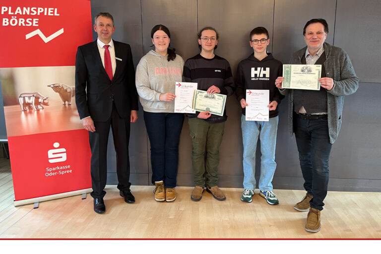 Ehrung der Sieger im Planspiel Börse