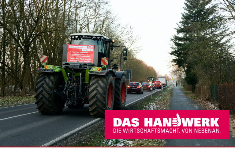 Handwerker beteiligen sich an Bauernprotesten