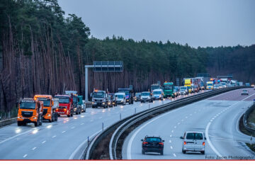 Protestfahrt auf der A12