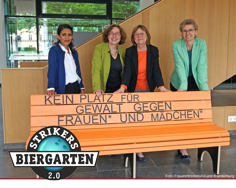 Orange Bänke gegen Gewalt an Frauen