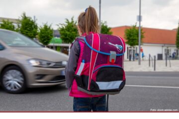 Vorsicht auf dem Schulweg
